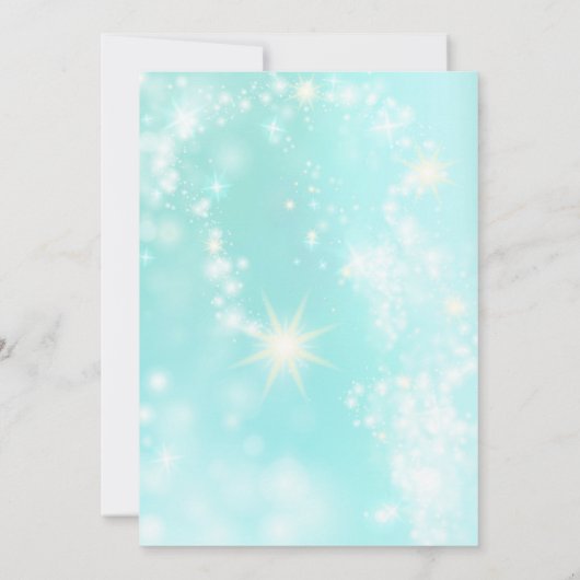 Onder het Zee Mermaid Tail Verjaardagsuitnodiging Kaart (Achterkant)