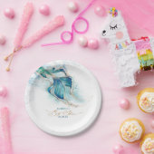 Onder het Zee Mermaid Themd Baby shower Papieren Bordje (Feest)