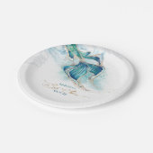 Onder het Zee Mermaid Themd Baby shower Papieren Bordje (Gekanteld)