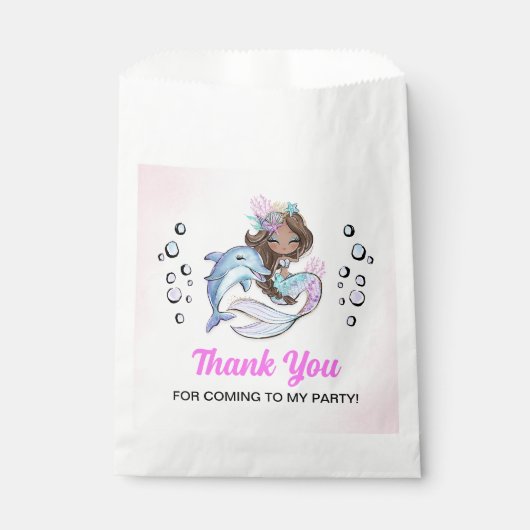 Onder het Zee Mermaid Theme Paper Favor Bag Bedankzakje (Voorkant)