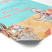 Onder het Zee Mermaid Treasure Favor Sign Poster (Hoek)
