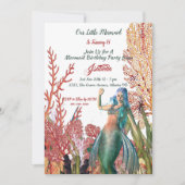 Onder het Zee Mermaid Tropical Coral Reef Birthday Kaart (Voorkant)