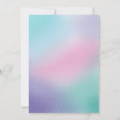 Onder-het-Zee Mermaid verjaardagsfeestje Kaart (Achterkant)