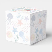 Onder het Zee Mermaid White Birthday Bedankdoosjes (Achterkant)