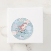 Onder het Zee Mermaid Zee Green Birthday Dank u we Bedankjes Labels (In situ)