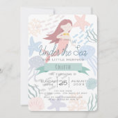 Onder het Zee Mermaid Zee Green Birthday Kaart (Voorkant)