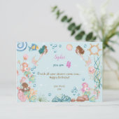 Onder het zee Mermaids kinder blijdschap Kaart (Staand voorkant)