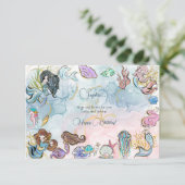 Onder het zee Mermaids kinder blijdschap Kaart (Staand voorkant)