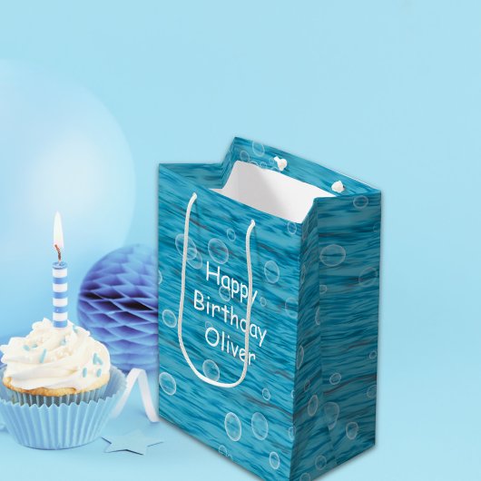 Onder het Zee met dolfijnen verjaardagsfeestje Medium Cadeauzakje