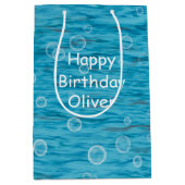 Onder het Zee met dolfijnen verjaardagsfeestje Medium Cadeauzakje (Voorkant)