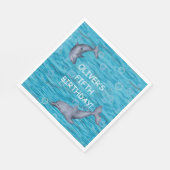 Onder het Zee met dolfijnen verjaardagsfeestje Servet (Hoek)