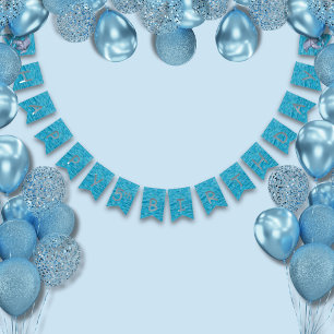 Onder het Zee met dolfijnen verjaardagsfeestje Vlaggetjes