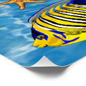 Onder het zee met tropische vissen perfect poster (Hoek)