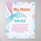 Onder het zee Mijn Water brak Baby shower Spel tek Poster (Voorkant)