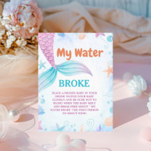 Onder het zee Mijn Water brak Baby shower Spel tek