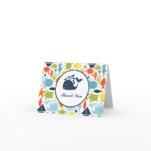 Onder het Zee, Nautical Baby shower bedankje