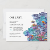 Onder het Zee Nautical OH Baby shower Modern Kaart (Voorkant)