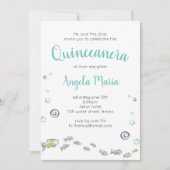 Onder het Zee Nautical Quinceañera Kaart (Voorkant)