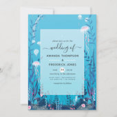 Onder het Zee Nautical Wedding Invitation Kaart (Voorkant)