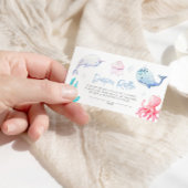 Onder het Zee Nautisch Baby shower Luier Raffle Informatiekaartje