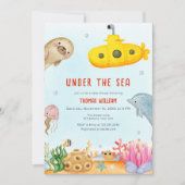 Onder het Zee Nautisch Marien Baby shower Kaart (Voorkant)