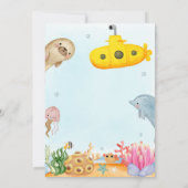 Onder het Zee Nautisch Marien Baby shower Kaart (Achterkant)