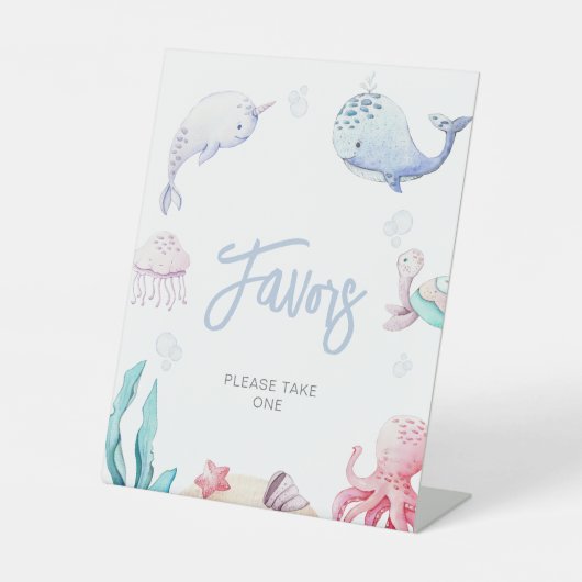 Onder het Zee Nautische Douche Favorieten Reclamebord Met Voetstuk (Voorkant)