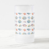 Onder het Zee nautische vissenpatroon Matglas Bierpul (Center)