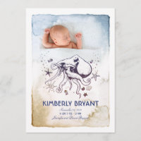 Onder het Zee - Nautische Waterverven - Baby geboo