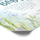 Onder het Zee niet zeggen Baby shower spel Poster (Hoek)