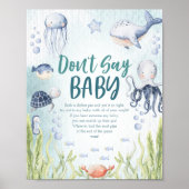 Onder het Zee niet zeggen Baby shower spel Poster (Voorkant)
