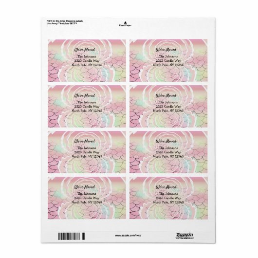 Onder het Zee Nieuw Adres Etiket (Full Sheet)