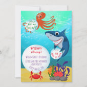 Onder het Zee nodigen dieren uit voor een verjaard Kaart (Voorkant)