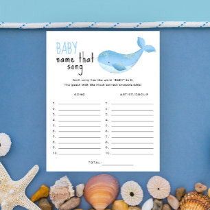 Onder het zee - Noem dat nummer baby shower spel