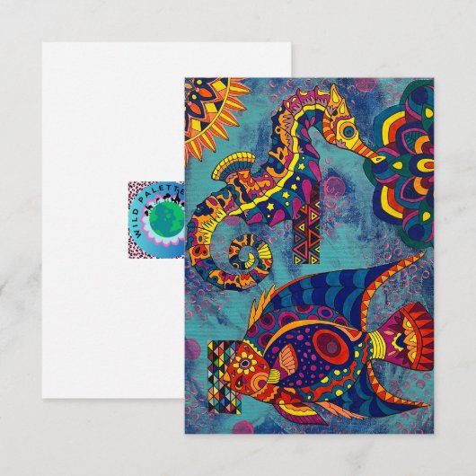 Onder het Zee Notitiekaartje (Voorkant / Achterkant)