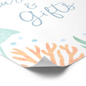 Onder het Zee Oceaan Baby shower Kaarten en gesche Poster (Hoek)