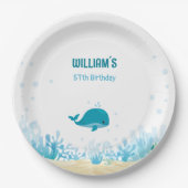 Onder het Zee, oceaandieren, onder het Zee Papieren Bordje (Voorkant)