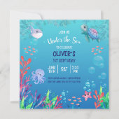 Onder het Zee Ocean 1st Baby Boy Verjaardag (Voorkant)