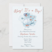 Onder het Zee Ocean Ahoy Het is een Boy Baby showe Kaart (Voorkant)