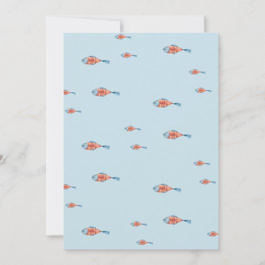 Onder het Zee Ocean Ahoy Het is een Boy Baby showe Kaart (Achterkant)