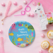Onder het Zee Ocean Animals 1e Verjaardag Borden Papieren Bordje (Feest)