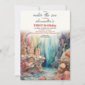 Onder het Zee Ocean Animals 1st Birthday Kaart (Voorkant)