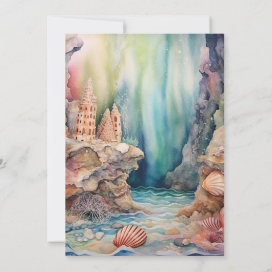 Onder het Zee Ocean Animals 1st Birthday Kaart (Achterkant)