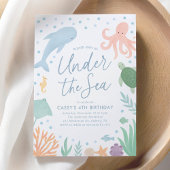 Onder het Zee Ocean Animals Birthday Kaart