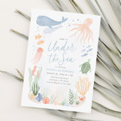Onder het Zee Ocean Animals Birthday Kaart