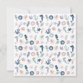 Onder het Zee Ocean Animals Birthday Kaart (Achterkant)
