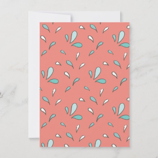 Onder het Zee Ocean Animals Birthday party Kaart (Achterkant)