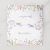 Onder het Zee Ocean Animals Girl Party Food Tent Plaatskaartje (Buitenkant ongevouwen)