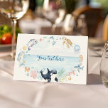 Onder het Zee Ocean Animals Kids Birthday Food Plaatskaartje<br><div class="desc">Voeg een speelse en kleurrijke touch toe aan uw feest met oceaanthema met onze Ocean Animals Food Place Card! Deze levendige plaatskaarten zijn voorzien van schattige zeeen en op de oceaan geïnspireerde kleuren en zijn ideaal voor het labelen van voedselstations, traktaties of buffetartikelen. om bij het thema van uw feest...</div>
