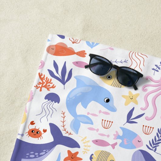 Onder het Zee Ocean Animals Strandlaken (In situ)